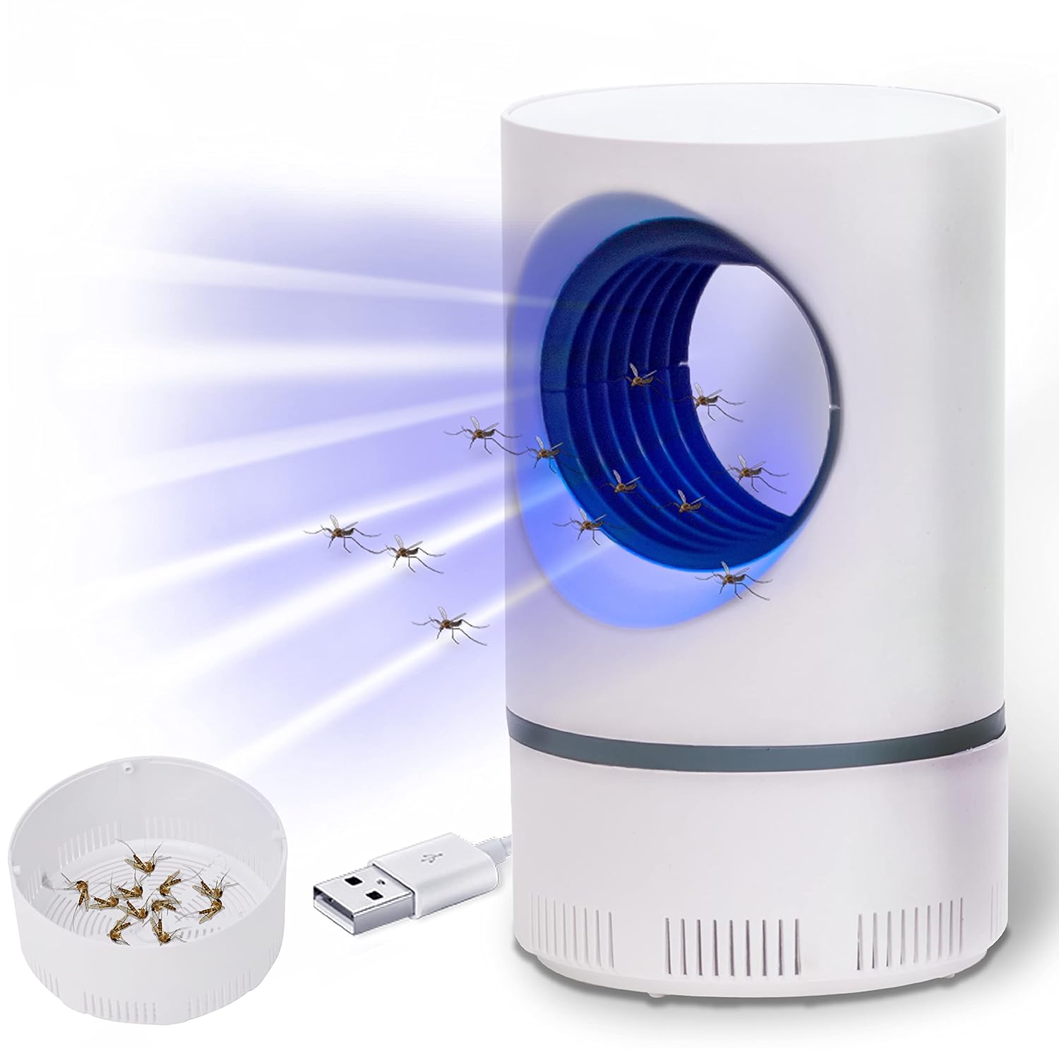 Mosquito lamp,International Eco – Friendly Bug Zapper Electric Mosquito Killer Lamp Dual Function Portable Mosquito Killer Machine Indoor & Outdoor, Mosquito Killer Lamp with USB Powered Electronic